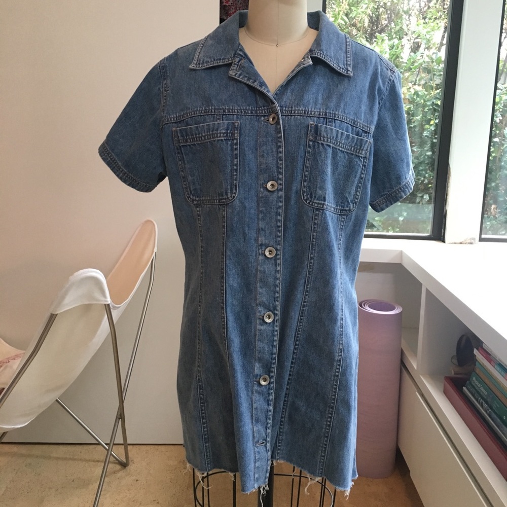 Denim mini dress